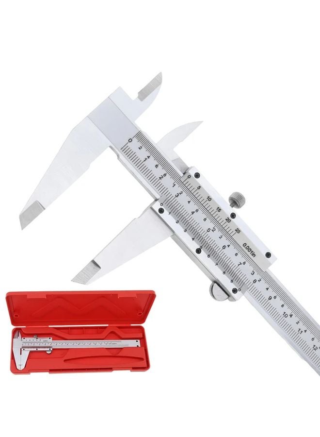 300mm Vernier Caliper 0 001 Inch 0 02mm Resolution Metric Imperial Double Scale Carbon Steel with Plastic Box - Image 3